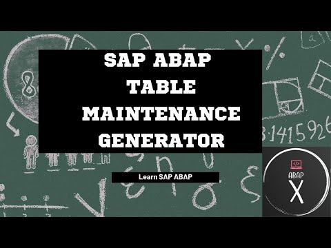 4.AbapX - SAP ABAP Table Maintenace Generator TMG Part -1 #sap  #sapabap