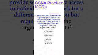 Ccna mcqs part 9 || ccna practice exam #learn #ccna #networking #ccna200301 #mcqs