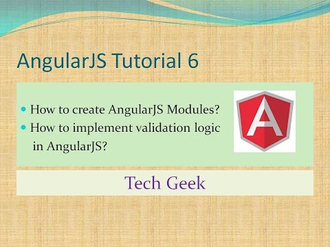 AngularJS Tutorial 6 | AngularJS Validation | AngularJS Module