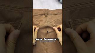 How to fix torn jeans 🫂💀 #shorts #tricks #viral #new #fashion