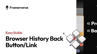 Add a back button that uses browser history to Framer projects