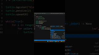 craziest colour circle 😮🔥| tunnel| using python #shorts #coding