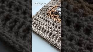 Eclipse Crochet Granny Square Sweater, see linked video 👆 to full tutorial on my channel