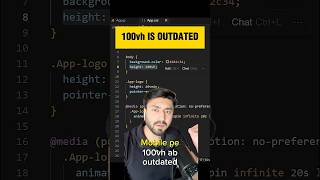 Stop using 100vh on mobile ❌ Use dvh instead (CSS Fix) #CSS #WebDev #Frontend