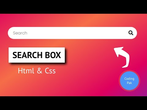 Search Box using Html & CSS |  CodingPak