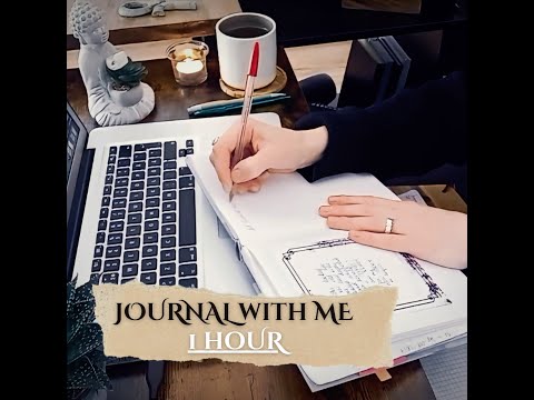 1 Hour JOURNAL WITH ME / at The Study Lounge / soft rain sounds