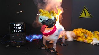 What Happens When You Apply TOO MUCH POWER to a Toy? High Voltage Experiments Compilation