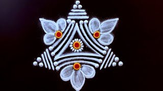 3 அழகான மினி ரங்கோலி கோலங்கள் ♥️ simple muggulu daily rangoli designs ♥️ New rangoli designs