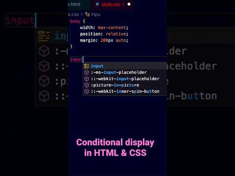 Conditional Display in HTML & CSS #trending #html #css #learning #youtube #javascript #html5 #css3