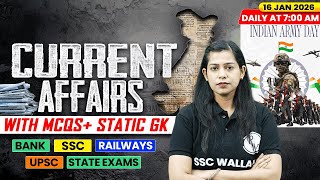 Current Affairs Today | 16 January Current Affairs 2026 | Current Affairs for SSC | By Krati Mam