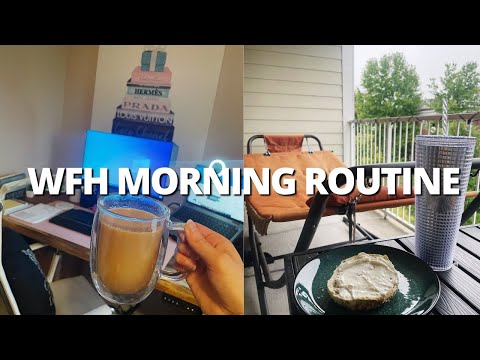 WFH Morning Routine | Working in Tech Sales From Home | 9-5 Vlog