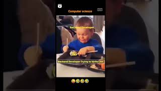 Frontend vs Backend developer #funnyvideo #funnyshorts #funnyDevloperVideo #developervlog
