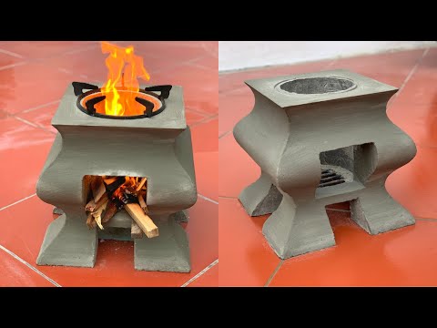 Creative Fire Stove From Roofing and Cement - Cement Ideas