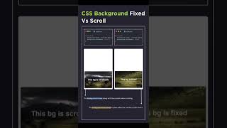 🚀 CSS Background Fixed vs Scroll Explained! 🌟 HTML, JS, CSS3 Tips 🎨#shorts #shortvideo #coding