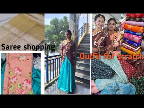 Saree shopping | Outfit for scratch #shangavigowda #shangavi