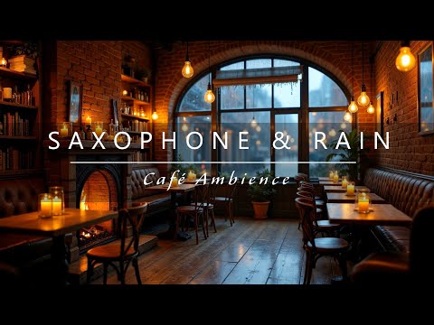 Saxophone & Rain | Cozy Café Ambience with Jazz Music