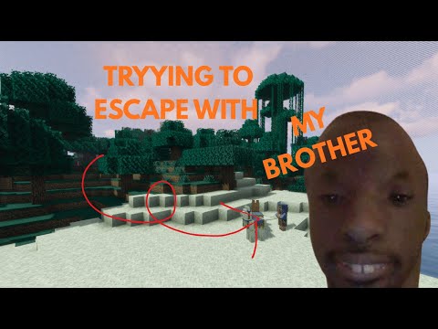 TRYING TO ESCAPE THE FABULOUS ISLAND!! with my brother }{} MINECRAFT