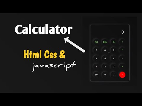 How to make a calculator using html css and javascript|Electronic Coders Hub|