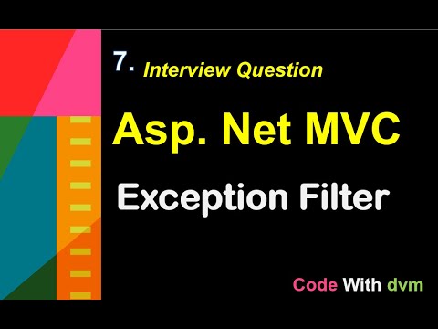 Exception Filter In ASP.NET MVC | Filters In ASP.NET MVC | Custom Exception filter in MVC