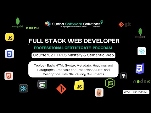 🔥 Day 4 Live Class: Basic HTML, MetaData, Heading, List, Structure  | HTML5 Mastery & Semantic Web