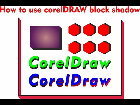 How to use block shadow in CorelDRAW for beginner
