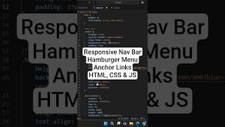 Responsive Navbar Section with HTML, CSS & JavaScript | Anchor Links + Hamburger Menu #webdesign