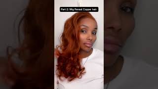 Wiggins glueless copper wig. #wigginshdlacewig #wigs #copperhaircolor #shorts  @wigginshair3902