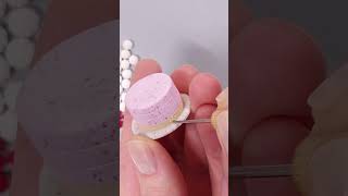 Raspberry cake 🎂 #polymerclay #miniature #dollhouse #fimo #diy #tutorial