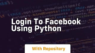 Login to facebook using python