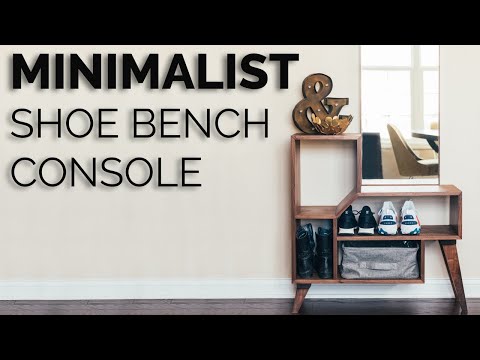 Shoe Bench w/ IKEA Standing Mirror || How To Make