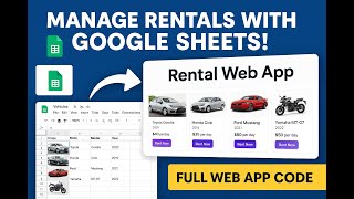 No Hosting Needed! Full Car/Bike Rental Website Source Code (Google Apps Script)