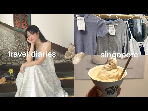 SINGAPORE VLOG🍒: travel diaries, cafe hopping, matcha, Brandy Melville, mukbang pt.1