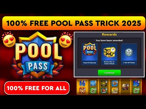 🔥 How to GET FREE Pool Pass in 8 Ball Pool | 100% Working Free Pool Pass Tricks 8 Ball Pool 2025