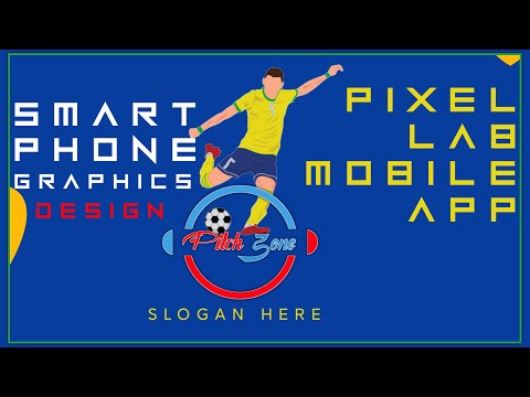 PixelLab Tutorial: Learn Pitch Zone Logo Design on your Phone | Graphics Design Masterclass