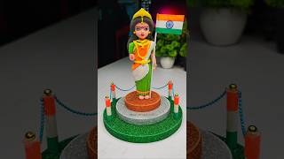Bharat mata idol making with clay 🇮🇳Bharat mata making 🇮🇳 Republic day 26 January #shorts #short