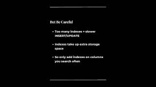 What is an INDEX in MySQL