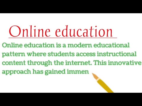 Online education. Essay on online education. Best easy essay on online education.