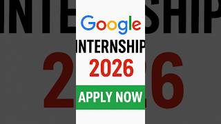 🚀 Google Internship 2026 | Stipend + Certificate + Mentorship | Apply now!! #paidInternship #google