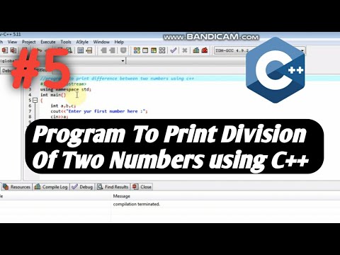 Program To Print Division Of Two Numbers using C++ | code with sameer