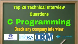Technical Interview Questions l Computer Science Engineering l C Language