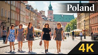 Poland Walking Tour 2025 | Exploring Warsaw & Historic Streets in 4K UHD