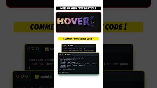 MESSED-UP TEXT PARTICLE EFFECT IN PURE CSS! #shorts #coding #programming