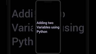 Adding two variables in Python like👍 share 👉 & subscribe 😀 #trending  #chatgpt #ai #coding #python