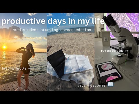 A slice of med school life abroad 📖☁️ | balance, labs & sunshine