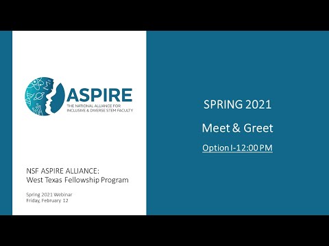 Meet & Greet: Spring 2021 (Session I)