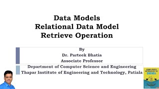 Relational Data Model: Retrieve Operation
