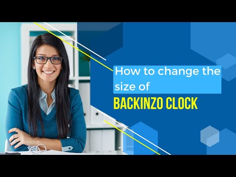 How to change Size and Colour of clock | Backinzo Your New Address to Backtesting