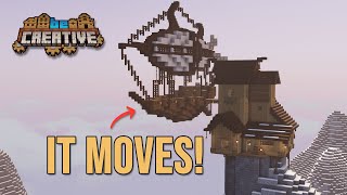 I built a MOVING AIRSHIP in Minecraft Create Mod! (BeCreative SMP) [#10]