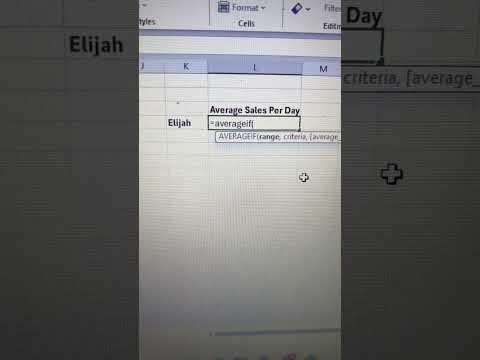 How to use the AVERAGEIF formula in Microsoft Excel! #microsoftexcel