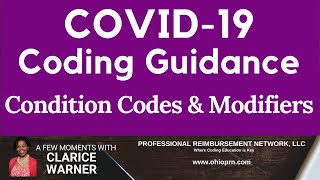 COVID 19 Coding News | Condition Codes and Modifiers